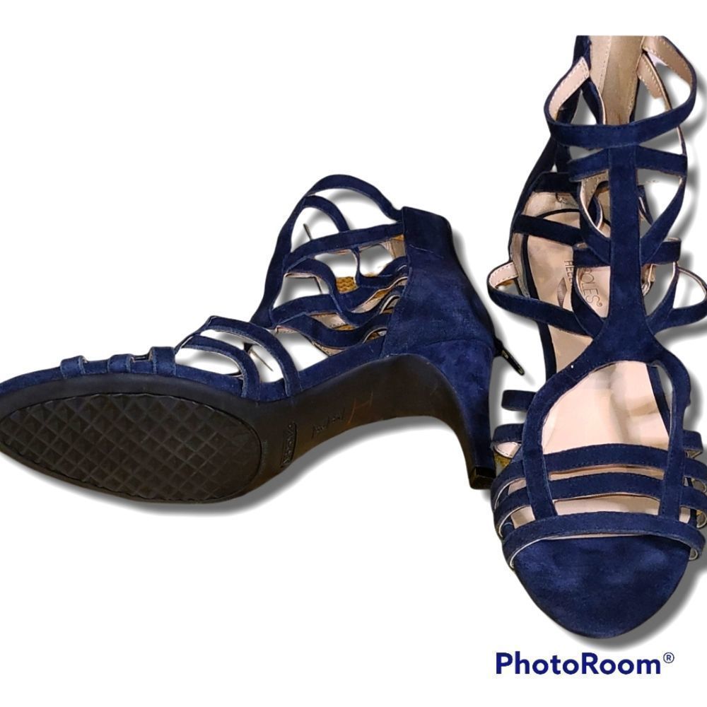 Aerosoles Blue Suede Heelrest 3 inch heels - Picture 4 of 5